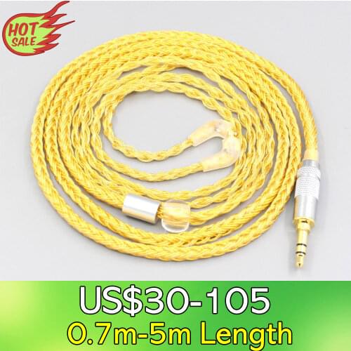 LN007354 16 Core OCC Gold Plated Braided Earphone Cable For Etymotic ER4SR ER4XR ER3XR ER3SE ER2XR ER2SE