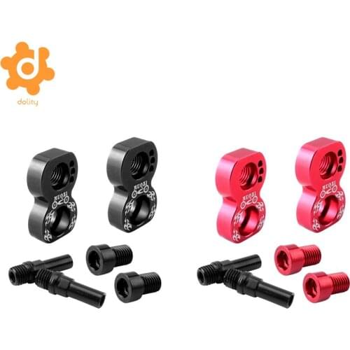 MagiDeal Aluminum Alloy Mountain Bike Brake Converter V Brake Rack Cycle Holder Frame Brake Adapter High Strength - Black /Red