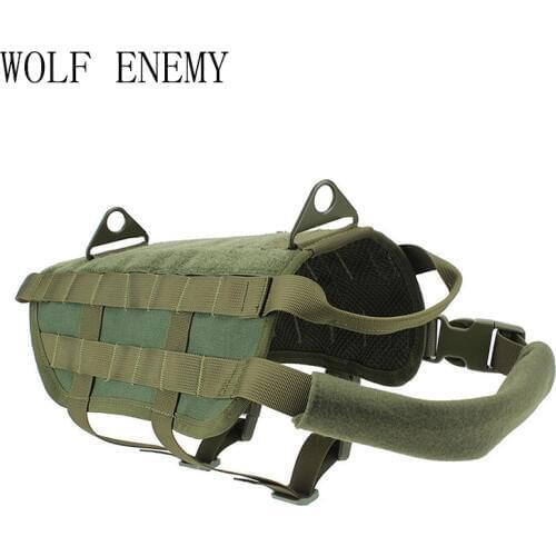 Multifunctional Police K9 Tactical Military 1000D Nylon Molle System Dog Training Dog Vest Clothes Load Bearing Harness XS-XL