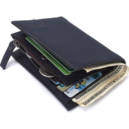 Mens Wallet High Quality Genuine Leather Casual Coin Purse Cash Clip Photo Holder Cards Holders Male Wallet Multi function