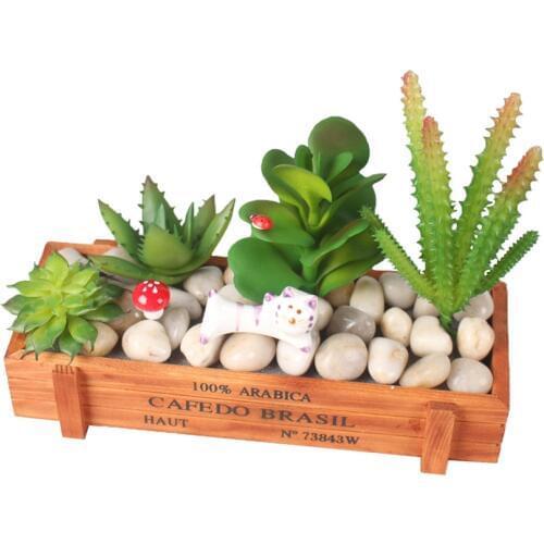 Artificial fleshiness Cactus plant Set Succulent plants cactus bonsai local landscape decorative flower for box decoration