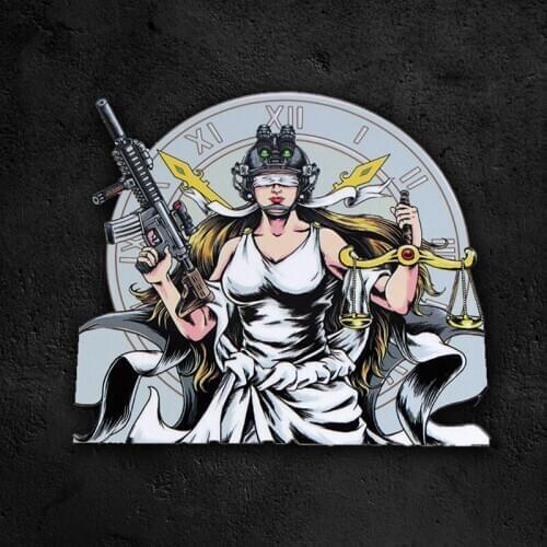 Justice Armed Goddess Tactical Stickers Suitcase Notebook Stationery Military Fighting Scrapbooking DIY Decoration