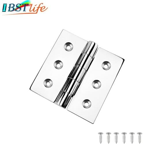 Stainless Steel 316 100*100mm cast Boat Caravan RV Deck Hinge Cupboard Cabinet Drawer Door Strap Butt Hinge Furniture Hardware