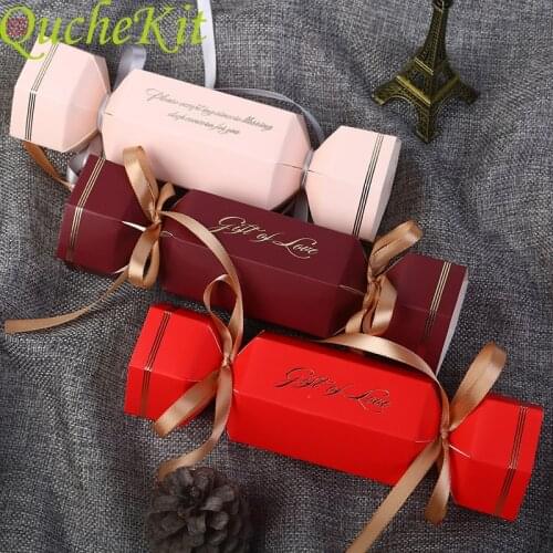 2019 New Paper Candy Box Bags 20pcs Candy Shape Wedding Gift Box Christmas Birthday Baby Shower Gifts Sweets Packaging Boxes