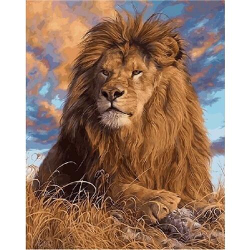 New 3D DIY Diamond Painting lion mighty animal home decoration rhinestones Mosaic Embroidery Diamond inlay knitting needles gift