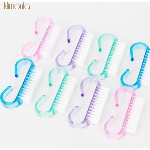 New 50Pcs/bag Clear Colorful Nail Art Brush Tools Manicure Care Makeup Clean Brushes Nails Accessories For Cleaning Fingernail