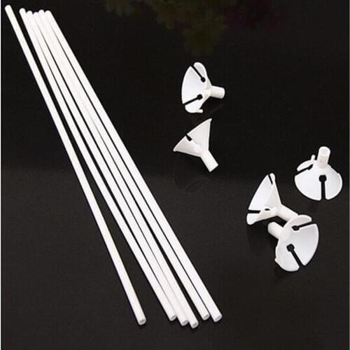 100sets/lot 32 cm 27cm latex Balloon Stick white PVC rods for Supplies Balloons Holder Sticks with cup party accessories
