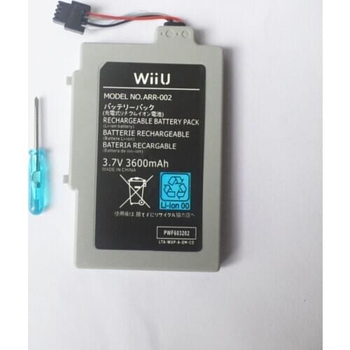 3.7V 1500/3600mAh Rechargeable Replacement Battery for Nintend U Wii Wi iU GamePad Controller Joystick Repair Part+Screwdriver