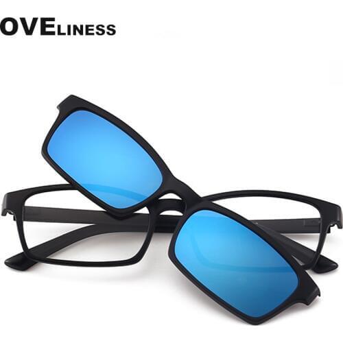 Optical Eyeglasses Polarized Magnetic Clip on Myopia Spectacle Prescription glasses frame men women Magnet sunglasses Eyewear