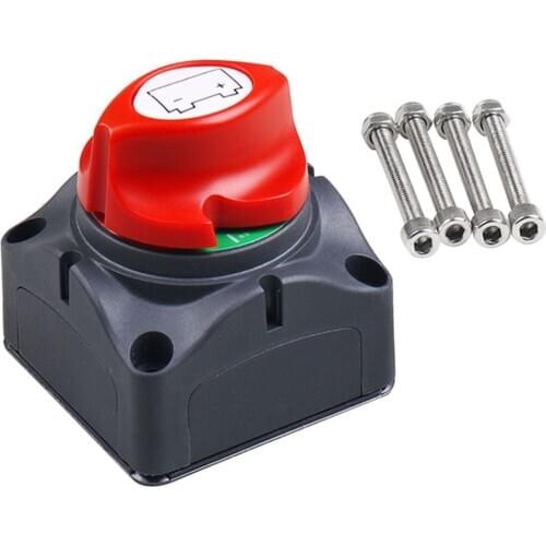 12V Battery Isolator Disconnect Rotary Switch Cut On/Off for Car Boat ATV Truck