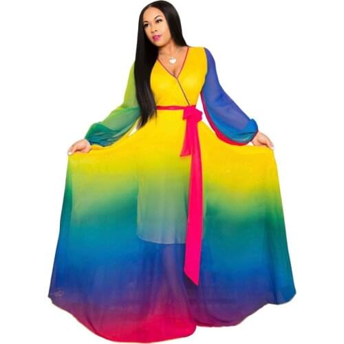 Size:S~5XL 3colors 2019 New Fashion dresses Print Dashiki Women Long Blouse Yomadou Color Pattern dress