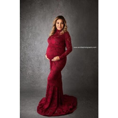 Lace Sexy Maternity Dresses Photography Props Pregnancy Dress For Photo Shooting Long Pregnant Women Maxi Maternity Gown Clothes
