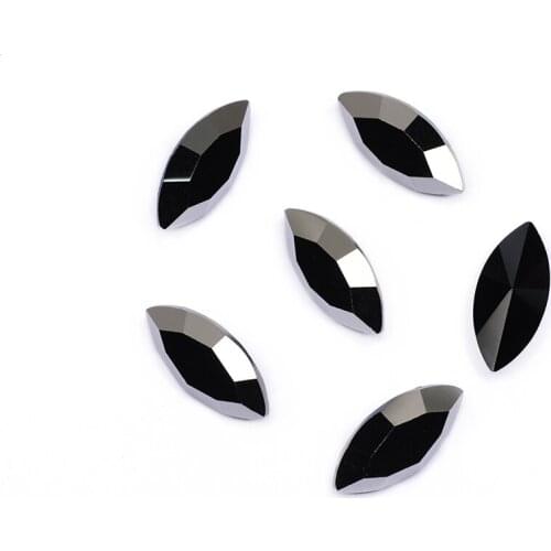 Jet Hematite 4200 Strass K9 Crystal quartz Sew on Rhinestones Navette sandals Sewing Accessories Jewelry component