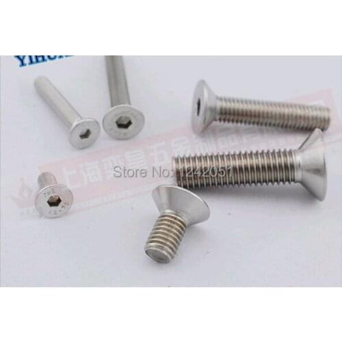 50pcs Stainless Steel 304 M3*10mm Hexagon countersunk head screw