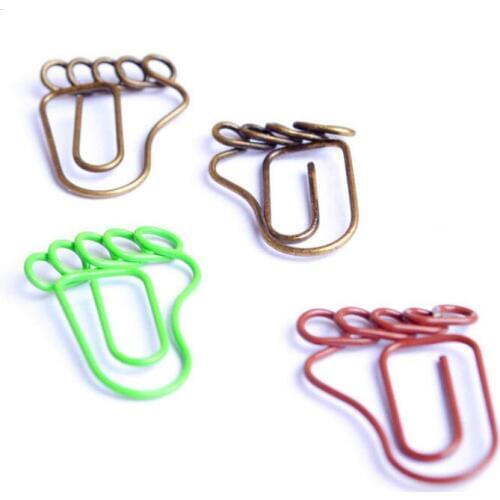 Vintage multicolour paperpaper needle metal bookmark book mark feet paper clips