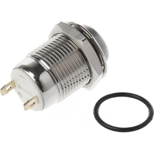 12mm Waterproof High Round Metal Momentary Push Button Switch Screw Terminals