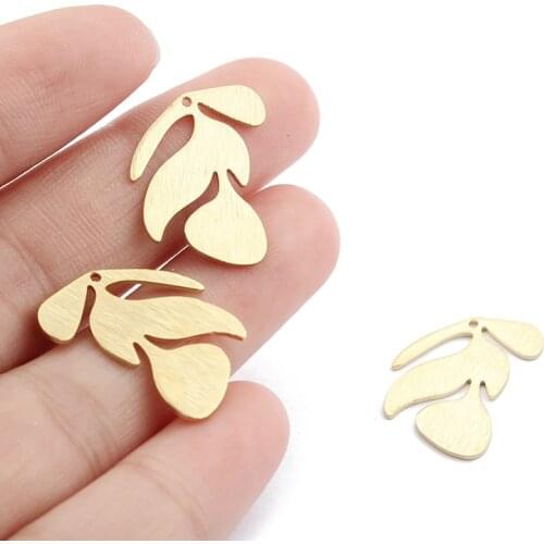 20pcs Raw Brass Textured Leaf Charms Pendant Leaves Earrings Charms For DIY Earring Neckalce Jewelry Findings Making 21x15mm