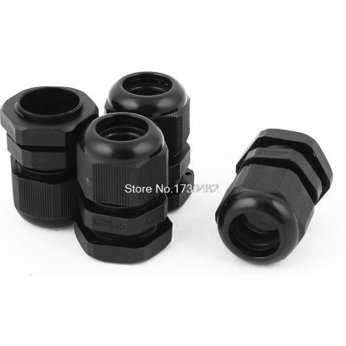 4 Pcs M22 1/2" NPT Strain Relief Cord Grip Cable Gland Locknut M22x1.5