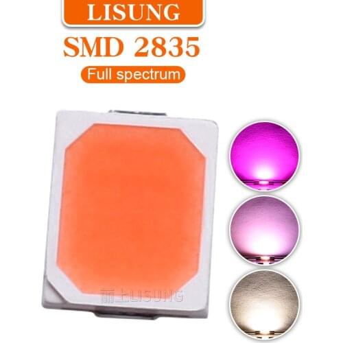 4000pcs/bag 2835 Smd Led Full Spectrum Chip Special Grow Light Chip White Pink Red Phase Growing Phase Flower And Fruit Phase