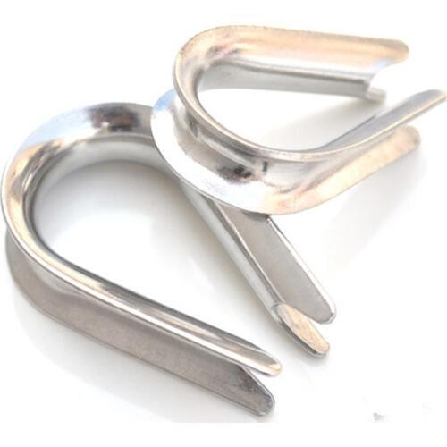 50pcs 5mm M5 Wire rope thimble 304 stainless steel Cable Wire Rope Thimbles Rigging Clamps Triangle Sleeve Ring
