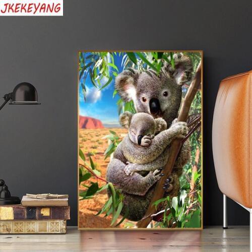 5D DIY square/round Diamond Painting Cute koala Cross Stitch Diamond Embroidery Pattern Rhinestone J2655