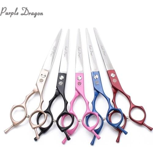 6.5" 7" JP 440C Dog Grooming Scissors Straight Scissors Thinning Shears Professional Pet Scissors Finger Rest Dropshipping Z9029