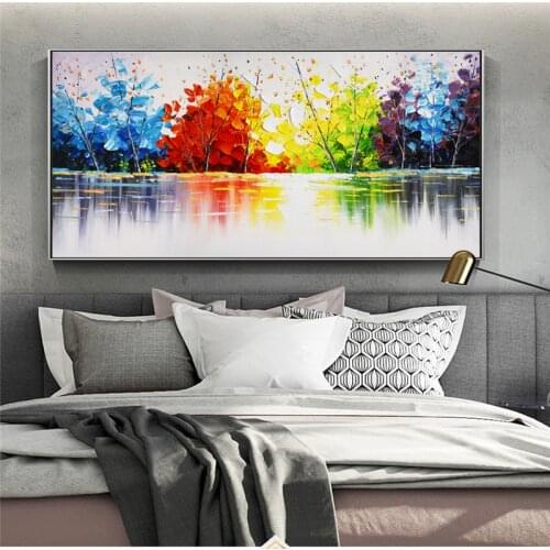 Abstract Wall Art Oil Paintings Print On Canvas Modern Landscape Wall Posters And Prints Decorative Canvas Prints For Bed Room