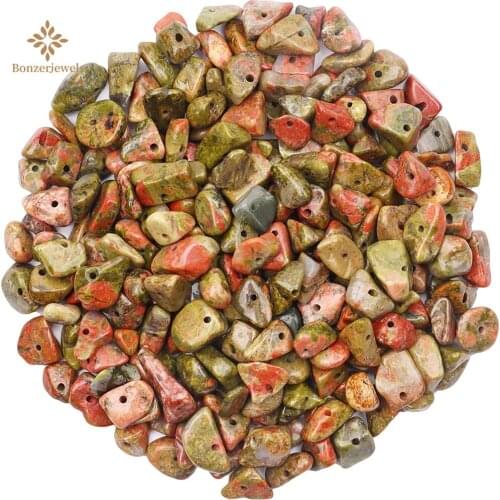 Irregular Unakite Natural Stone Chip Beads For Jewelry Making Freeform Beads Diy Necklace Bracelet Wholesale