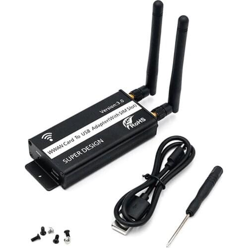 Wireless NGFF M.2 Key B to USB Adapter with Sim Card Slot for WWAN/LTE/4G Module for Desktop/Laptop