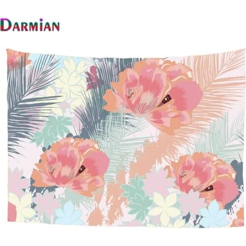 DARMIAN Wildflower Botanical Tapestry Wall Hanging Flowers Hippie Tapestry Boho Tapestries Colorful Psychedelic Home Decoration