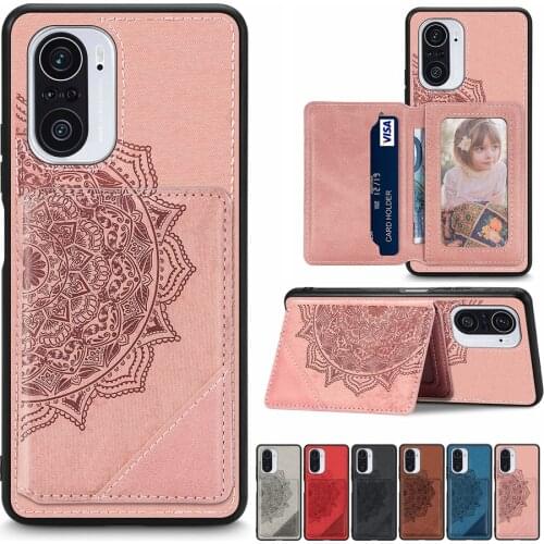 Card Holder Case For Samsung Galaxy S21 FE S20 Ultra S10 Lite S9 S8 Plus S7 Edge F41 Note 20 10 9 8 Wallet Stand Back Cover Etui