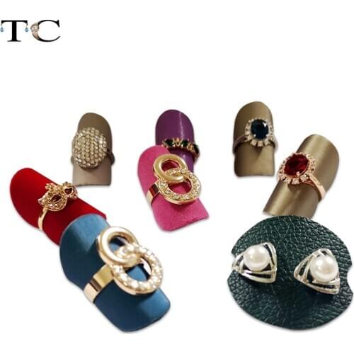 Earring Holder Ring Display Holder Sheet Rings Rack Earrings Display Multi Materials Colorful 25pcs/Lot