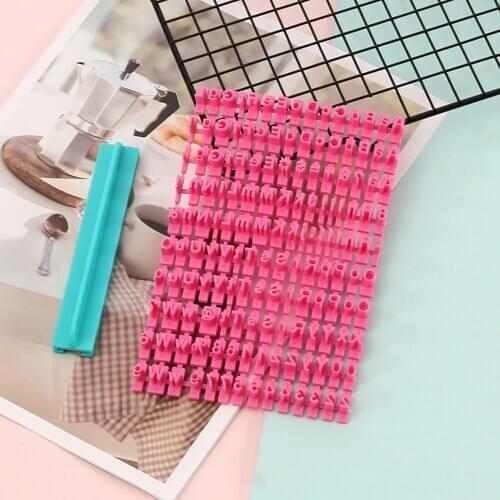 DIY Alphabet Plastic Cake Mould Letter Impress Biscuit Cookie Mold Printing Cutter Press Stamp Embosser Fondant Mold
