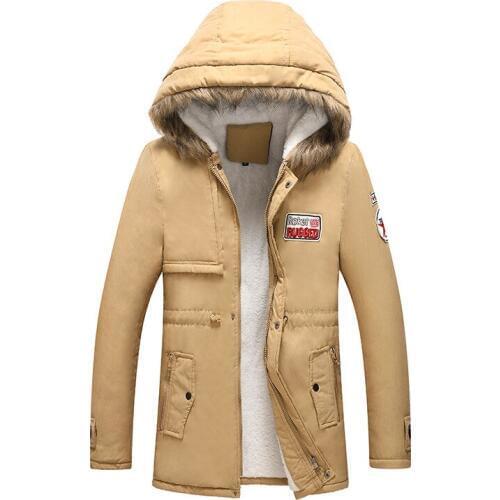 Long Outwear Top Male Brand Armygreen Black Thick Men Parkas 2019 Winter Fleece Slim Fits Jackets Mens Fur Hood Coat Casual Warm