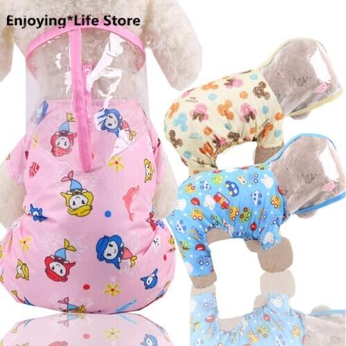Pet Dog Raincoat Waterproof Transparent Dog Hooded Raincoat Medium and Small Dog Cat Chihuahua Pug Poncho Clothing