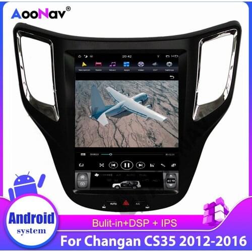 Tesla Screen For Changan Cs35 2012-2016 Multimedia Dvd Player 10.4 Inch Vertical Screen Car Autoradio Gps Navigation