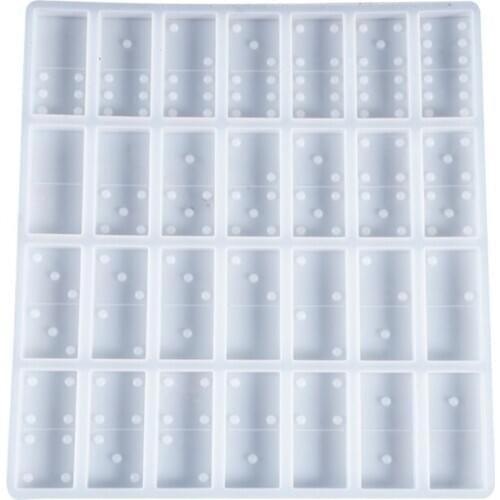 Crystal Epoxy Resin Game Mold DIY Making Tools Dominoes Casting Silicone Mould