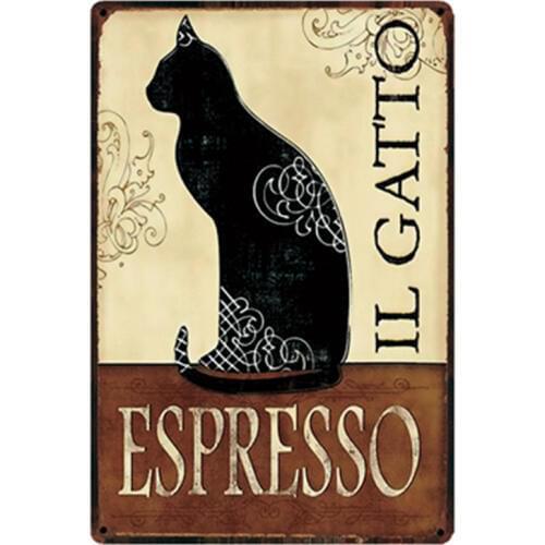 [ Kelly66 ] Cats Metal Sign Tin Poster Home Decor Bar Wall Art Painting 20*30 CM Size y-2077