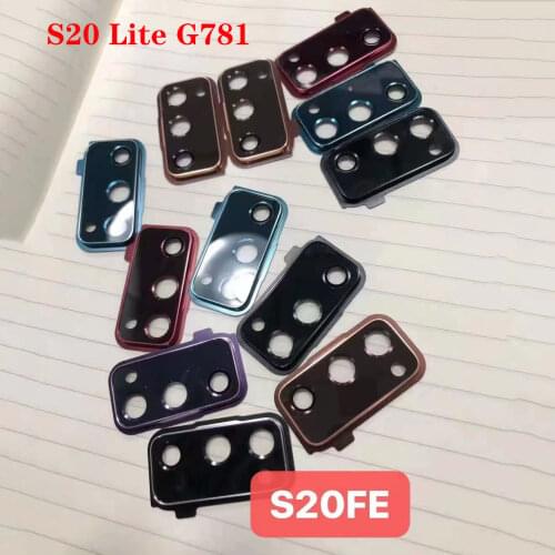 Back Rear Camera Lens Glass Cover Ring with Adhesive Glue for Samsung Galaxy S20 FE S20 Lite G781