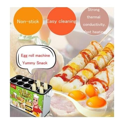 220v or Gas Type Egg Roll Machine Non-stick Eggs Pancake Roll Machine Commercial Egg Roll Snack Maker JDQ1001