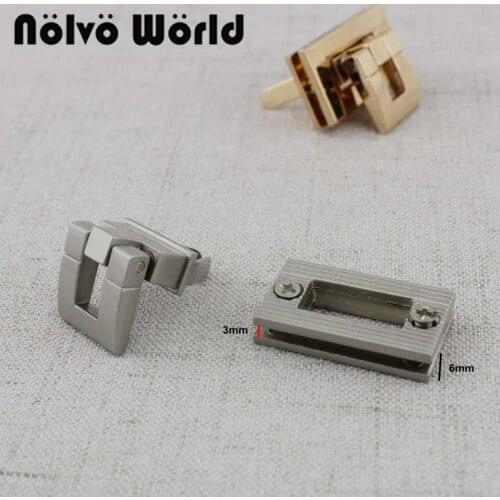 Nolvo World 2-10 pieces 6 colors 29*23mm metal handbag lock bag locks metal handbag lock