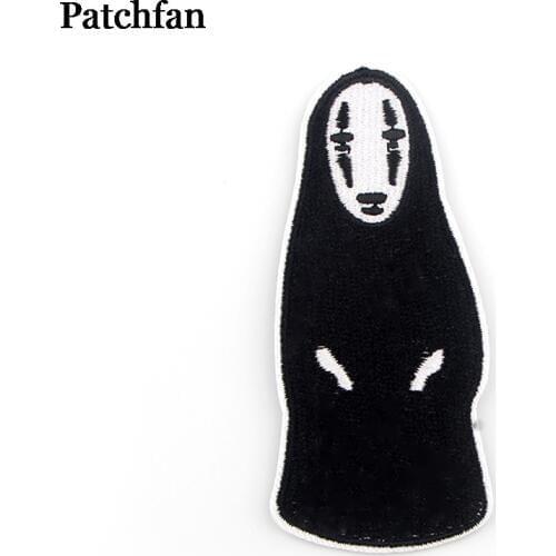 Patchfan no face man applique patches diy iron on shoe shirt clothes jersey punk stickers embroideried badge A2235