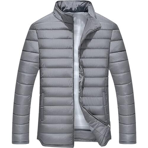 Winter Jacket Men Warm Cotton Padded Parkas Solid Stand Collar Thick Outwear Casual Male Coats Plus Size 4XL-8XL Clothes for Men