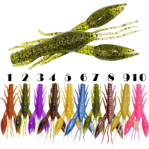 Afishlure Soft Baits Plastic Worms 90mm/10g Chatterbaits Lure Fishing Shrimp Lures crawfish bait