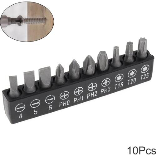 10pcs High Hardness Batch Head Combination Screwdriver Inside Hexagon Special for Charging Drill Bits