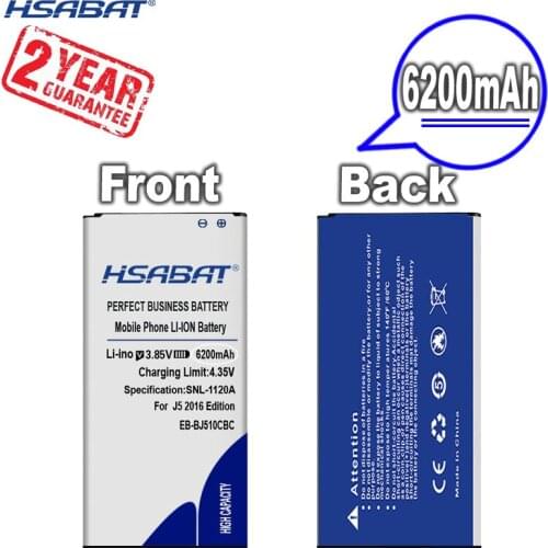 New Arrival 6200mAh EB-BJ510CBC Battery for Samsung Galaxy J5 2016 Edition J510FN J510F J510G J510Y J510M j5109 j5108 J510
