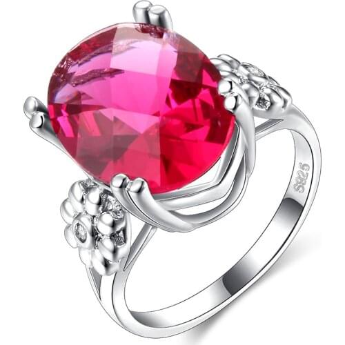 Oval Honggang Handmade Wedding Ring for Women 925 Silver Micro-inlaid Simulation Jewelry Ring Engagement Ring