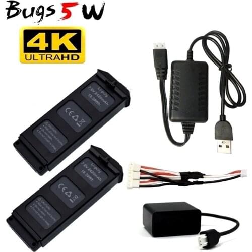 Original 7.6V 2420mAH LiPo Battery For MJX R/C Bugs 5W B5W 4K RC Quadcopter Spare Parts 7.6v Drone Battery For X5 Pro MJX B5W-4K