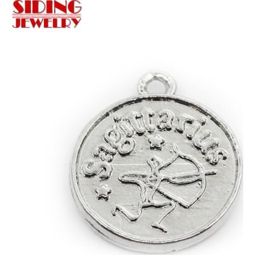 New Arrival 20pcs/lot Signs Of The Zodia Sagittarius Dangle Charms Hanging Charm DIY Bangles/Bracelets Necklace Pendant Jewelery