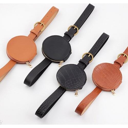 2020 New Deduction side gold buckle jeans wild belts for women fashion Womens Waist belt bag Circle Pin Buckles Belt female